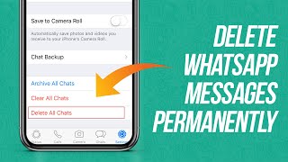 How To Delete Whatsapp Messages Permanently on iPhone  Clear Whatsapp Chat History [upl. by Anwahsal787]