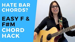 The Easy F major Chord and Easy F Minor Chord for Guitar [upl. by Walls]