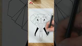 🐘 DIBUJOS Geométricos  ELEFANTE ✅ [upl. by Rhodie]