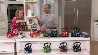 Temptations 2qt Mixed Print Teakettle on QVC [upl. by Nordine]