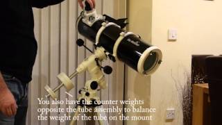 Skywatcher 150p Telescope Intro and EQ32 setup [upl. by Atiuqad]