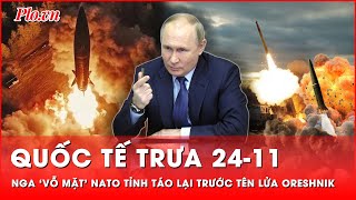 Quốc tế trưa 2411 Nga cảnh báo vỗ mặt NATO tỉnh táo lại trước tên lửa Oreshnik  Thời sự quốc tế [upl. by Merell]