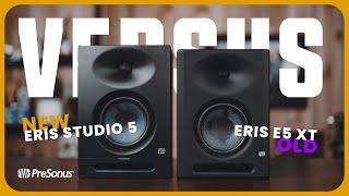 PreSonus Eris Studio 5 VERSUS Eris E5 XT Monitors  HandsOn InStudio Comparison [upl. by Noiro]