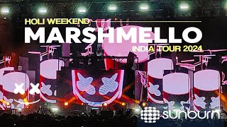 MARSHMELLO  SUNBURN UNION  HOLI WEEKEND  BANGLORE  INDIA  2024  ONEPLUS [upl. by Vladamar]