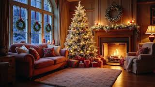 Cozy Winter Ambience  Relaxing Fireplace and Snowfall Ambience for Christmas  Ultimate Relaxation [upl. by Llednahs]