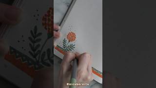 MARGEN BONITO con FLOR DE CEMPASÚCHIL🍁DECORA TUS CUADERNOS EN OTOÑO Y DÍA DE MUERTOS 🎃 apuntes [upl. by Yllus]