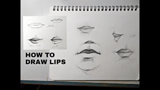 How to draw lips for beginners and for artists [upl. by Marashio891]