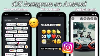 ST insta New Update 🔥 iOS INSTAGRAM  Share Reels Like iPhone Story  iOS 174 Emojis amp New Features [upl. by Hamel]