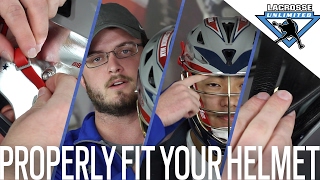 How To Fit A Lacrosse Helmet  Lacrosse Unlimited [upl. by Ecirpak]