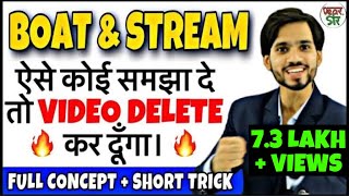 Boat And Stream  Boat And Stream Problems TricksConceptFormulaShort TrickShortcut  In Hindi [upl. by Wetzell]