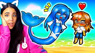 🧜‍♀️ The Siren and The Human 🧜‍♂️ A Mermaid Gacha Life Mini Movie Love Story Reaction [upl. by Ynattir]