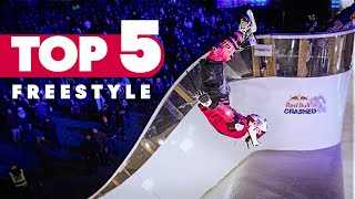 Top 5 Crashed Ice Freestyle Tricks  Red Bull Top 5 [upl. by Ennasil]