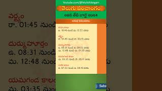 Eroju Panchangam Telugu Panchangam Today Panchangam in Telugu Calendar Today Tithi Heroes Panchangam [upl. by Yl]