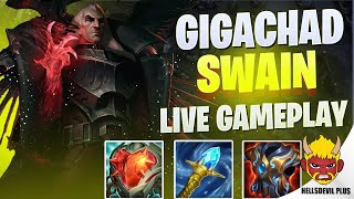 GIGACHAD SWAIN  Wild Rift HellsDevil Plus Gameplay [upl. by Neelak872]