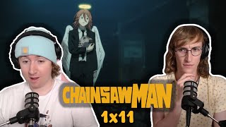 SO MANY NEW CHARACTERS  SISTER REACTS TO CHAINSAW MAN  Chainsaw Man 1x11 ReactionReview [upl. by Asilram276]