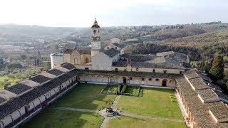 Florence Charterhouse drone Galluzzo Florence Tuscany Italy Europe [upl. by Patnode]