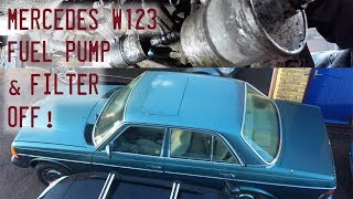 Mercedes W123 petrol pump amp filter removed [upl. by Nicola595]