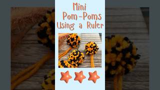 Make a Mini PomPom in Three Minutes pompom shorts [upl. by Ailuig]