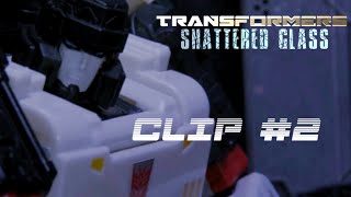 TRANSFORMERS SHATTERED GLASS Preview Clip 2  Just A Shock [upl. by Yenial]