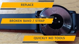 How to Replace Garmin Vivoactive 3 Watch Band  Strap  Easy No Tools Required [upl. by Enirtak]