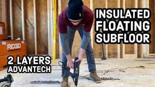 Floating An Insulated SubFloor On Concrete Floor [upl. by Dlnaod]