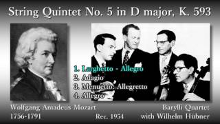 Mozart String Quintet No 5 Barylli Quartet 1954 モーツァルト 弦楽五重奏曲第5番 バリリ四重奏団 [upl. by Al]