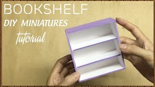 DIY Miniature Bookshelf Tutorial  How to Make a Miniature Bookshelf for Your Barbie Doll  NampL DIY [upl. by Hurlbut168]