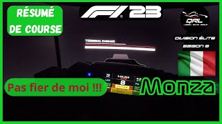 Pas fier de moi en plus un bug…  Monza  Vue Cockpit  No HUD  Division Élite [upl. by Siroval]