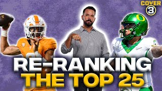 Reranking the AP Top 25 College Football Poll Tennessee Oregon Look to Move Up  Cover 3 Podcast [upl. by Jonati]