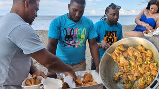 They missed their flight just to come on the adventure  big seaside cooking  coconut dumpling [upl. by Epilef107]