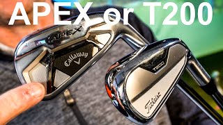 SHOULD YOU BUY CALLAWAY OR TITLEIST IRONS Apex v T200 [upl. by Enellek465]