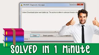 Winrar diagnostic message  File not Extract  Solved [upl. by Morgen]