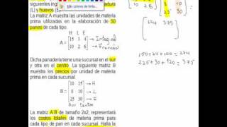 APLICACION DEL PRODUCTO DE MATRICES [upl. by Simmonds]