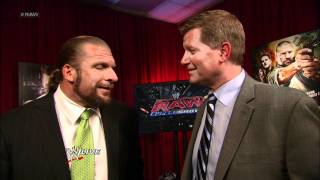 Raw John Laurinaitis announces Shawn Michaels will be at [upl. by Anitra89]