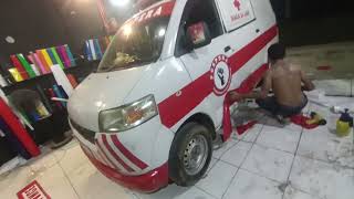 Ambulance Branding Cutting Sticker Pospera WhatsApp 085161042807 [upl. by Tremml289]