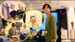 Taehyung’s house tour  where does V from BTS live and what does his apartment look like [upl. by Alleb313]