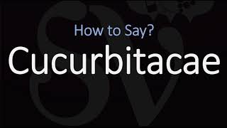 How to Pronounce Cucurbitacae CORRECTLY [upl. by Gnil]