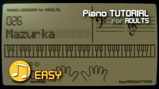 Mazurka from Coppelia  Piano Tutorial [upl. by Einnil676]