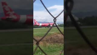 Airasia takeoff from Kota Kinabalu Engine roar ✈️✈️✈️🛫🛫🛫 [upl. by Dahaf728]