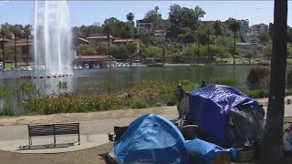 Echo Park residents react to homeless situation in their area [upl. by Sedecrem]