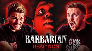 Barbarian 2022 MOVIE REACTION FIRST TIME WATCHING [upl. by Ahsinot308]