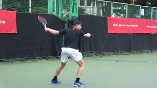 Denis Shapovalov FOREHAND in Slow Motion BACK and FRONT view [upl. by Persas]