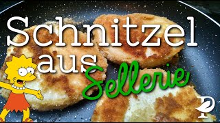 Schnitzel aus Sellerie  Rezept [upl. by Itsrik9]