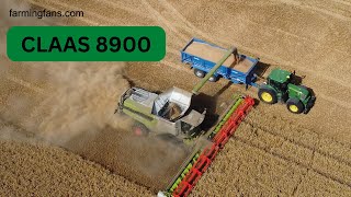 CLAAS Lexion 8900 TerraTrac Wheat Harvest [upl. by Trimmer]