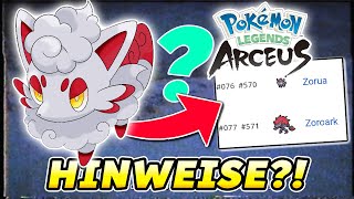 GEHEIMNIS GELÜFTET Hisui Zorua und Hisui Zoroark im Pokemon Legenden Arceus Teaser Spekulation [upl. by Adelle]