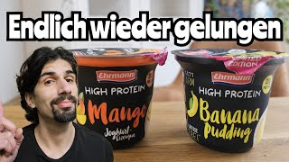 Neues von Ehrmann Mango Joghurt und Bananen Pudding High Protein [upl. by Maryl]