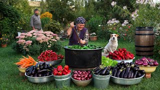 Georgian Eggplants Preparing for Winter with a Tasty Appetizer 🍆 [upl. by Hadnama]