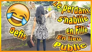 DEFIS MON PETIT FRERE VS MOI  LE PERDANT SHABILLE ET SE MAQUILLE EN FILLE EN LIEU PUBLIC  MDR [upl. by Collar633]