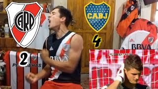 RIVER 2  Boca 4  Reacciones de un Hincha  Fecha 13 [upl. by Behah771]