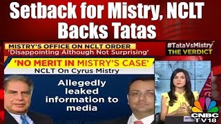 TataVsMistry  Setback for Mistry NCLT Backs Tatas  Cyrus Mistrys Counsel Discusses the Matter [upl. by Peers]